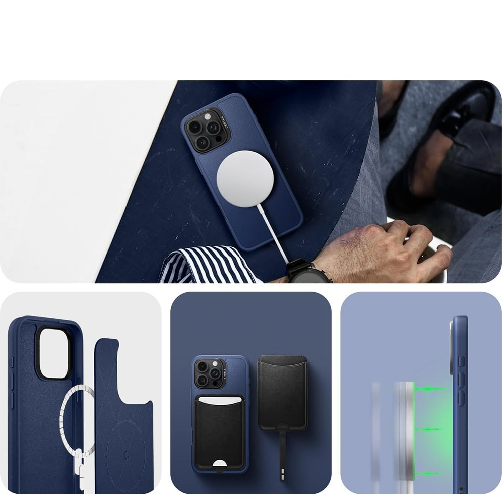 Etui Spigen Cyrill Kajuk Mag MagSafe do Apple iPhone 16 Pro, granatowe